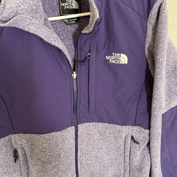THE NORTH FACE Womens Sz M Polartec® Fleece Denali Jacket Stand Collar Purple - Picture 3 of 10